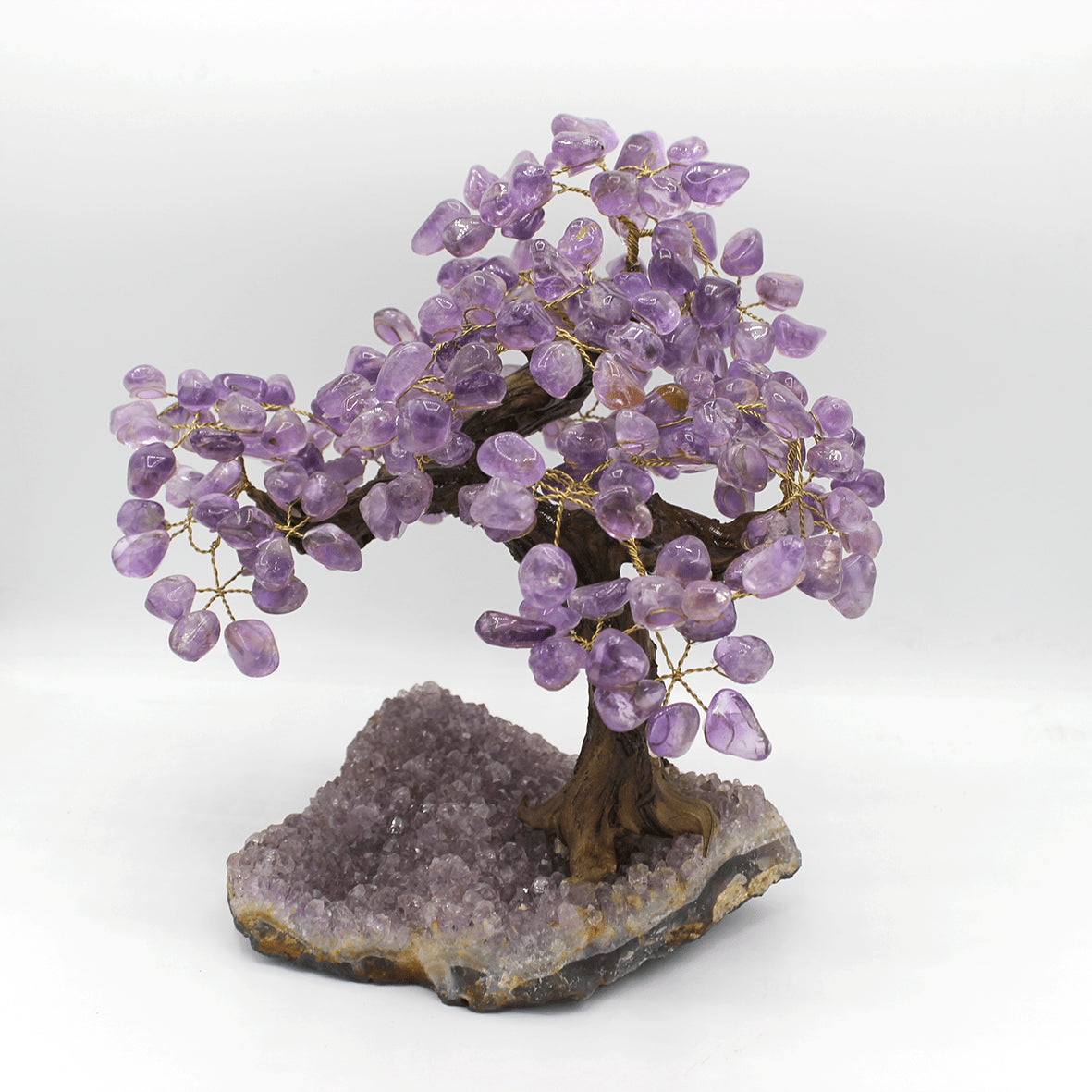 Bonsaï en Améthyste – Socle en améthyste brute (2,090 kg)