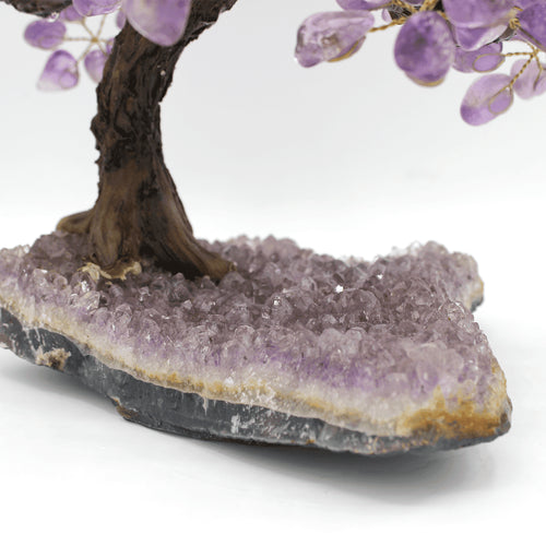 Bonsaï en Améthyste – Socle en améthyste brute (2,090 kg)