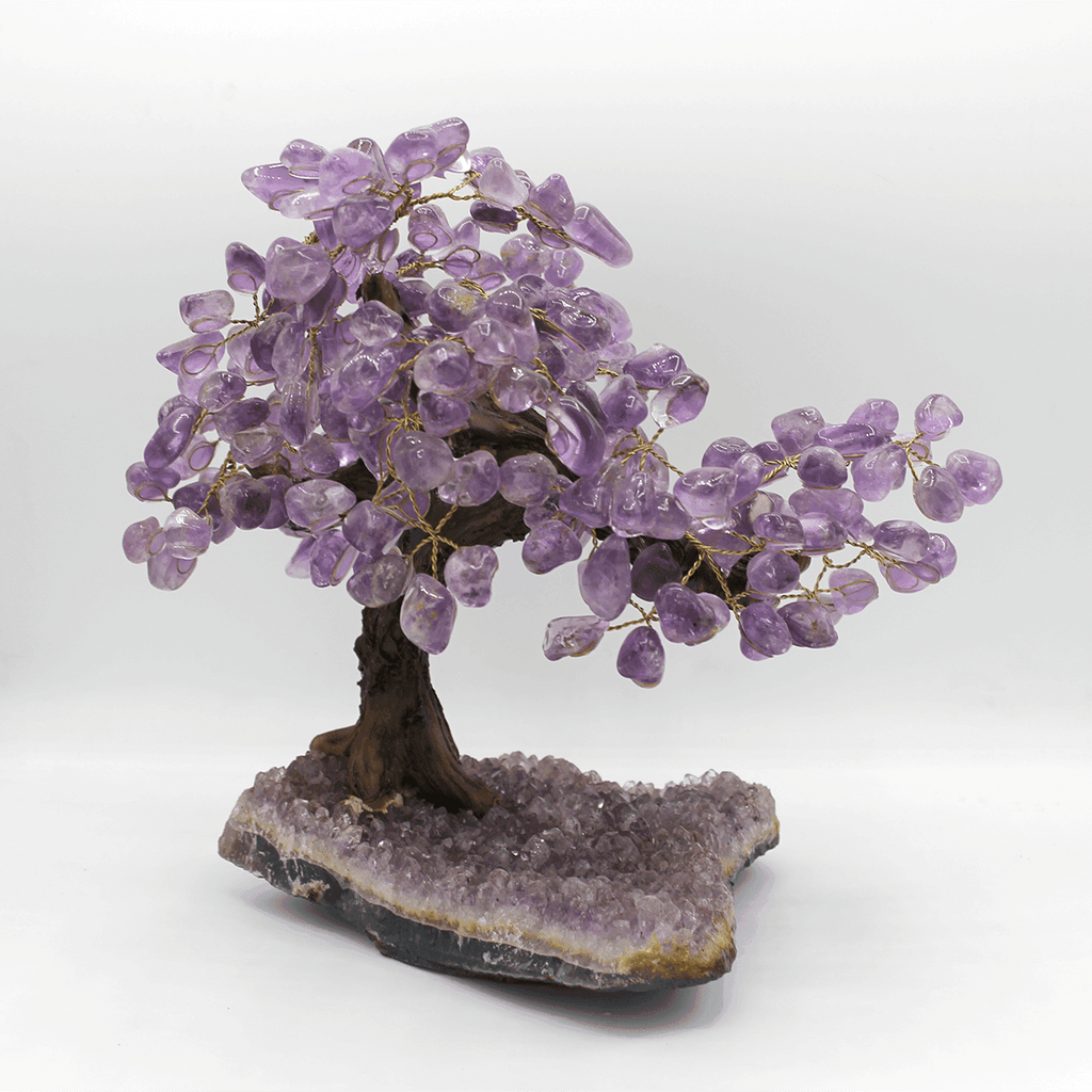 Bonsaï en Améthyste – Socle en améthyste brute (2,090 kg)