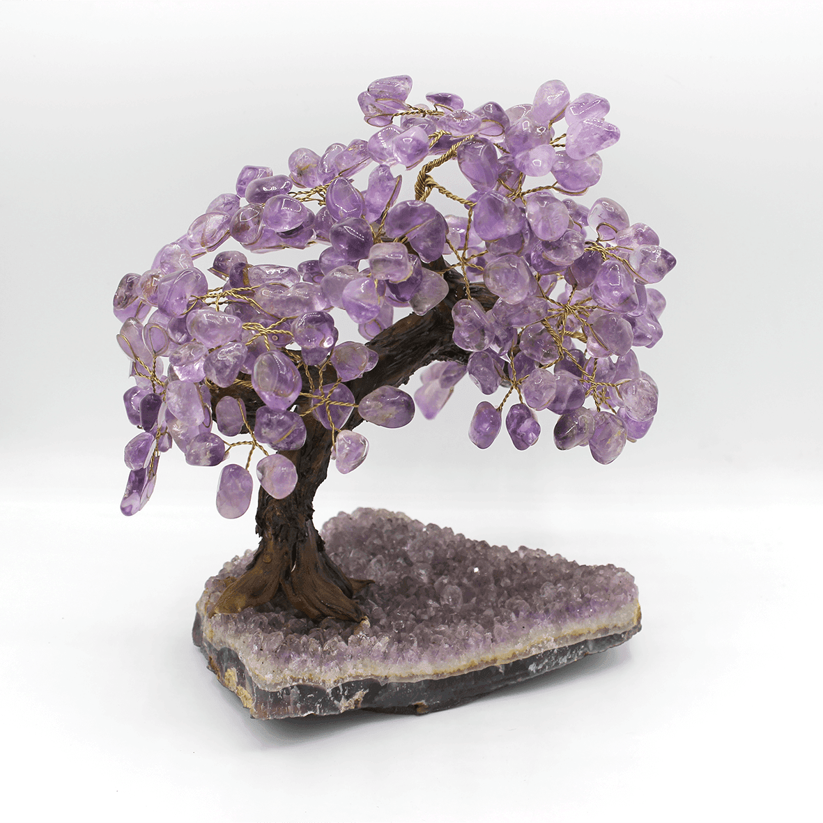 Bonsaï en Améthyste – Socle en améthyste brute (2,090 kg)