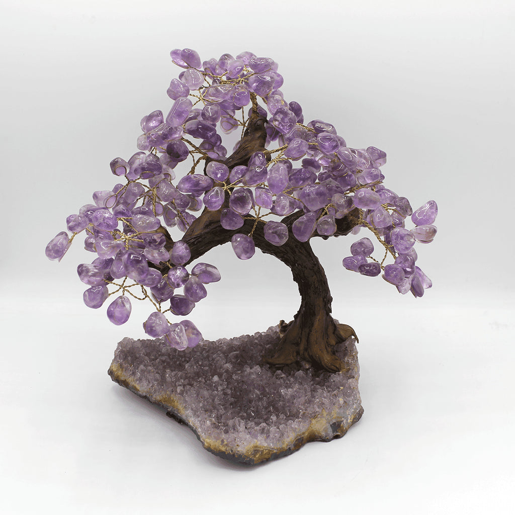 Bonsaï en Améthyste – Socle en améthyste brute (2,090 kg)