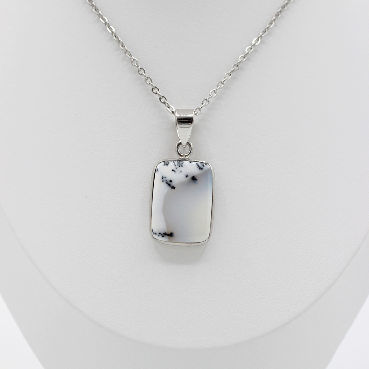 Pendentif Agate Dendritique – Argent 925 (4 g)