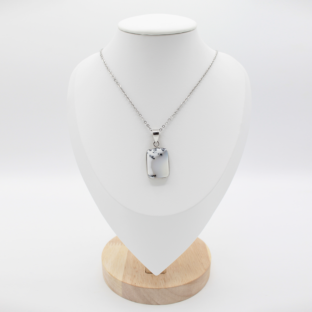 Pendentif Agate Dendritique – Argent 925 (4 g)