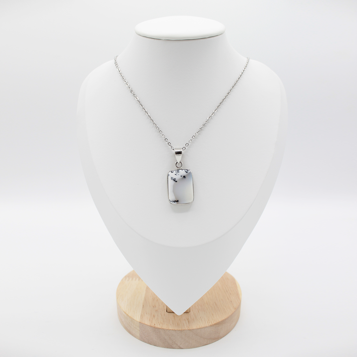 Pendentif Agate Dendritique – Argent 925 (4 g)