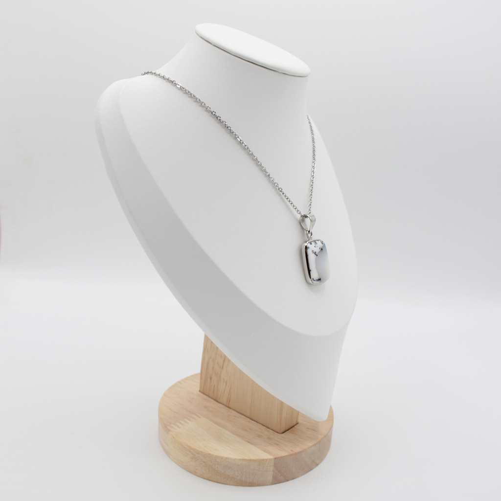Pendentif Agate Dendritique – Argent 925 (4 g)