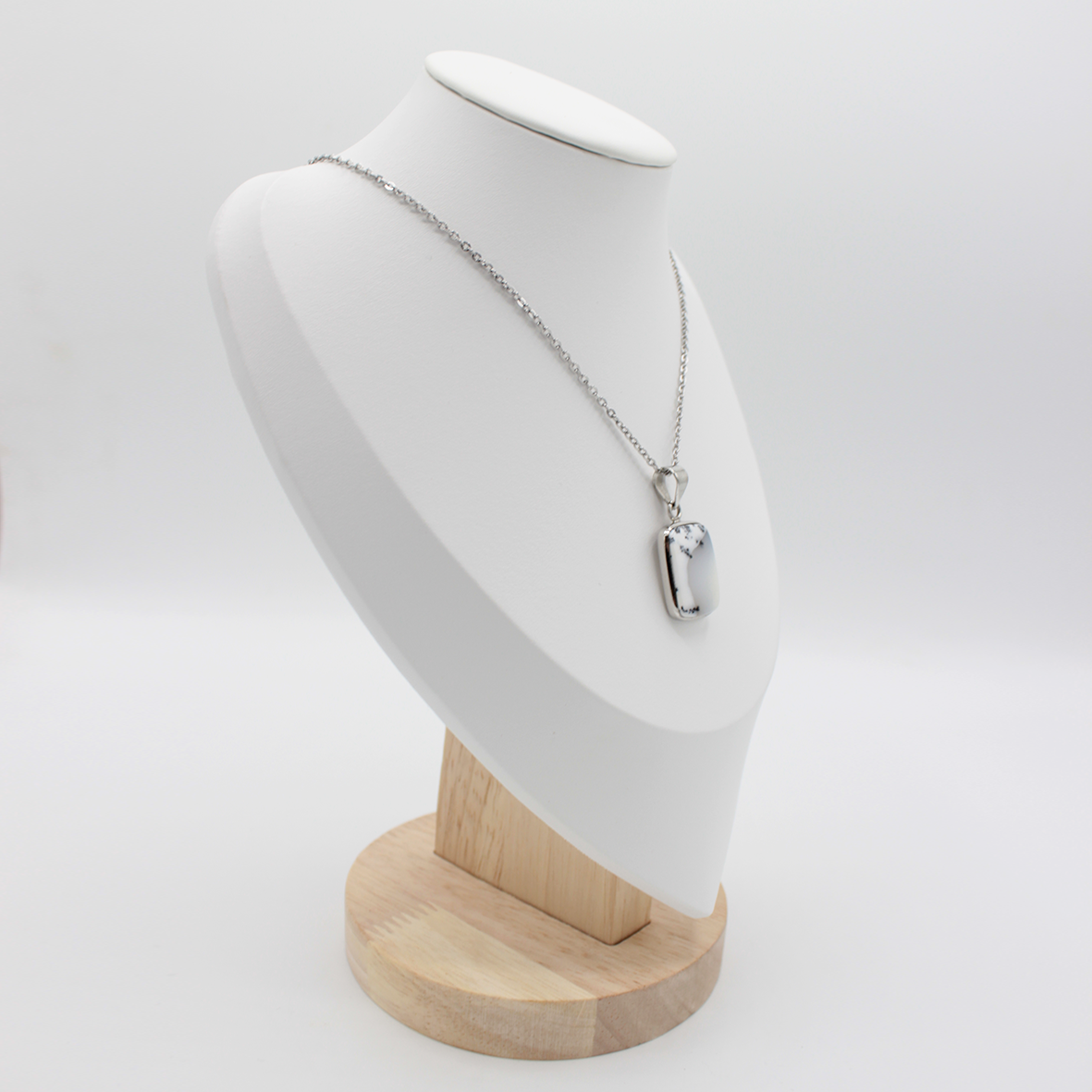 Pendentif Agate Dendritique – Argent 925 (4 g)