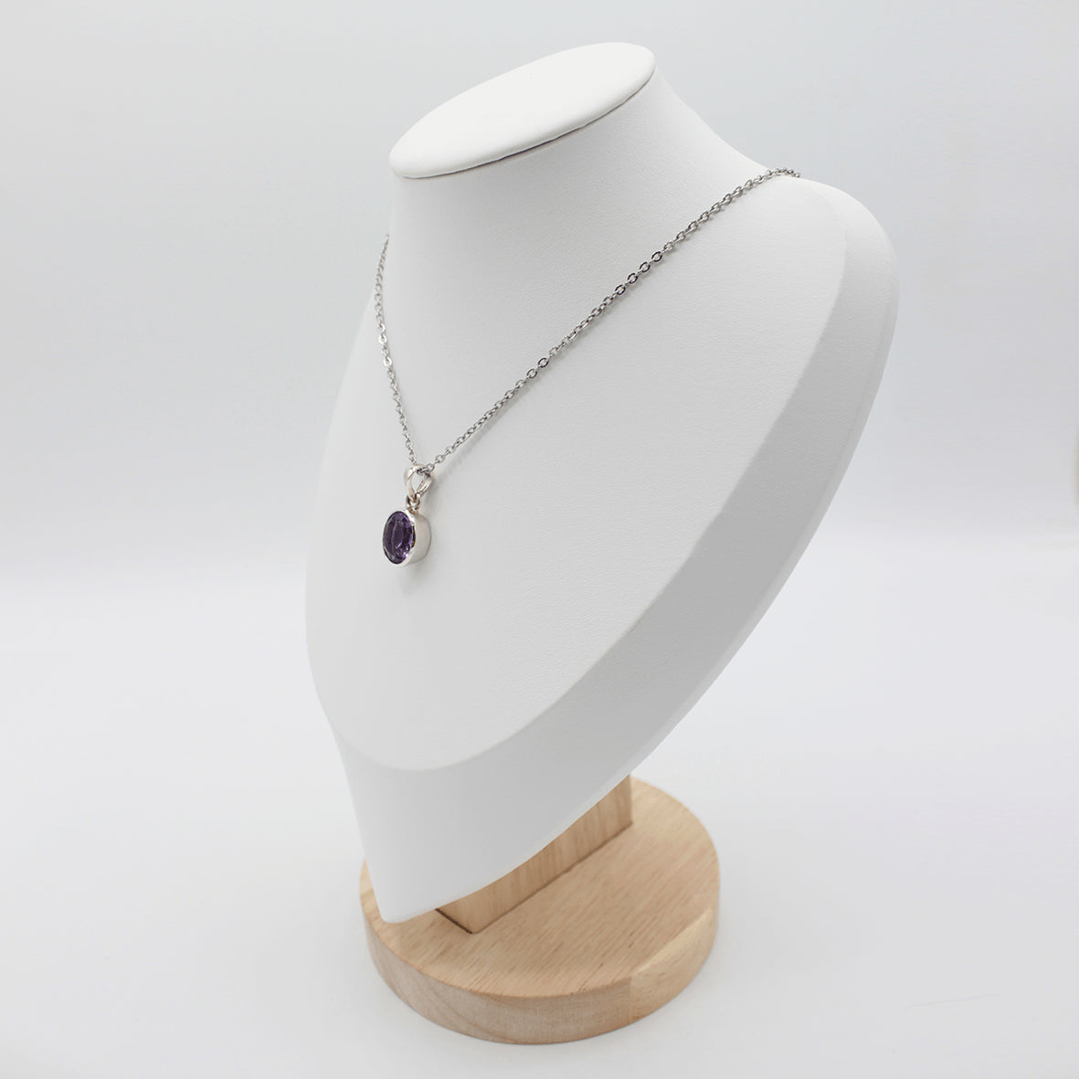 Pendentif Améthyste Facetté – Monture et Bélière en Argent 925 (3g)