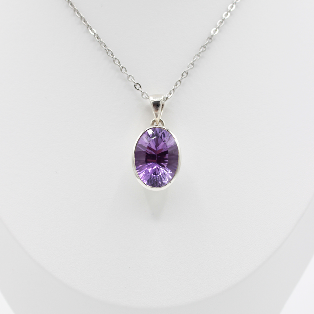 Pendentif Améthyste Facettée – Argent 925 (5 g)