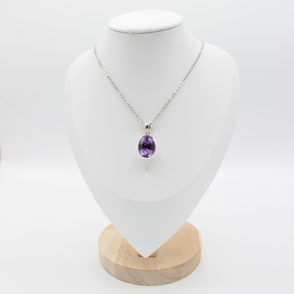 Pendentif Améthyste Facettée – Argent 925 (5 g)