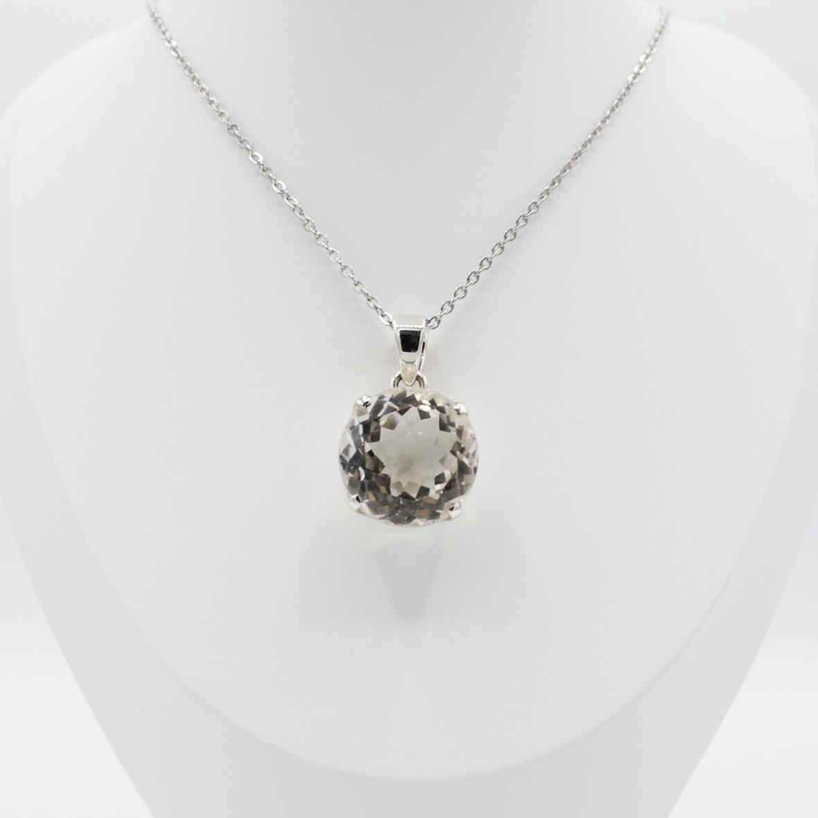 Pendentif Cristal de Roche Facetté – Argent 925 (13 g)