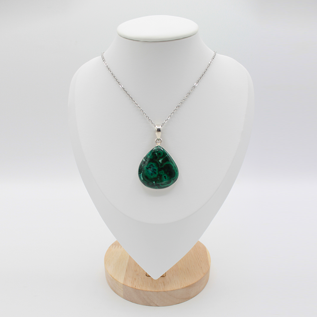 Pendentif Malachite – Argent 925 (15 g)