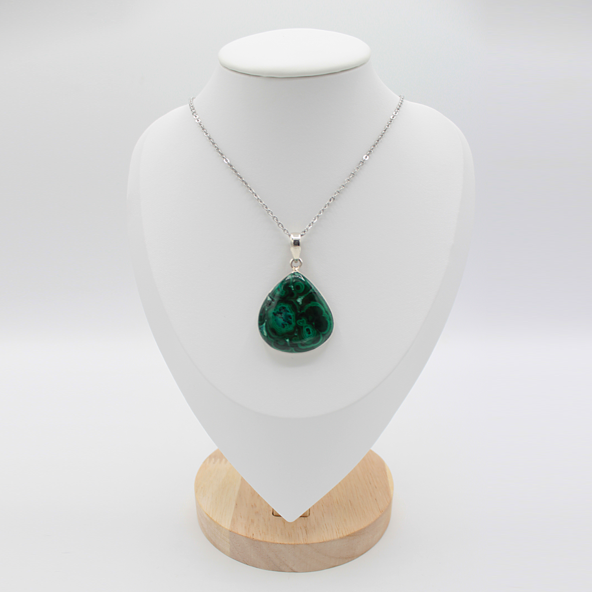 Pendentif Malachite – Argent 925 (15 g)