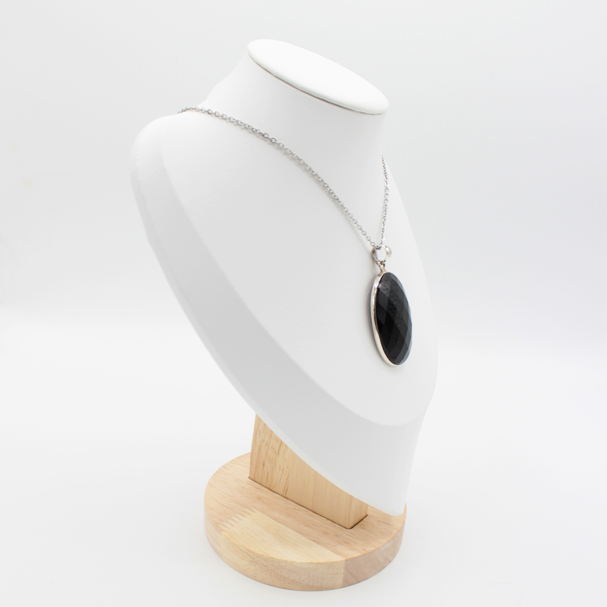 Pendentif Onyx Facetté – Argent 925 (11 g)