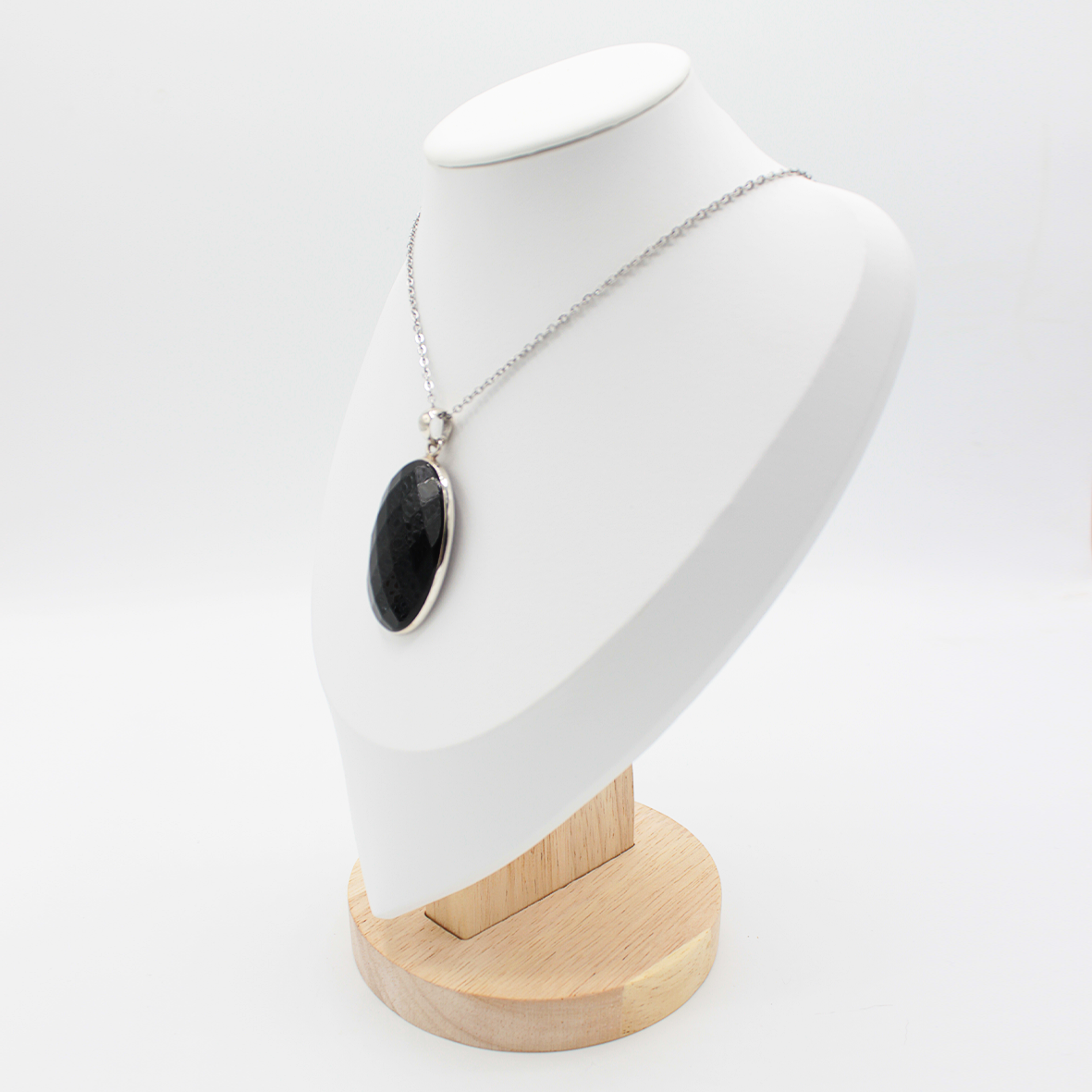 Pendentif Onyx Facetté – Argent 925 (11 g)