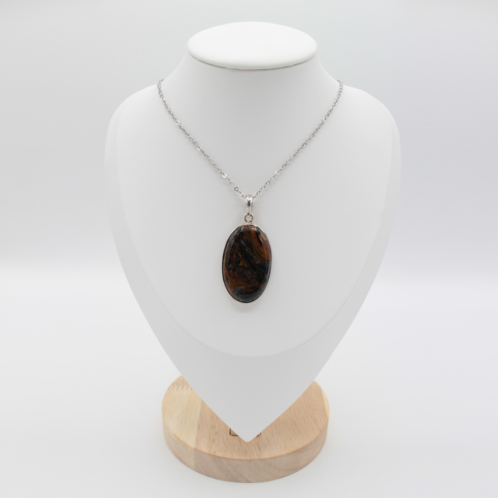 Pendentif Pietersite Extra – Monture et Bélière en Argent 925 (15 g)