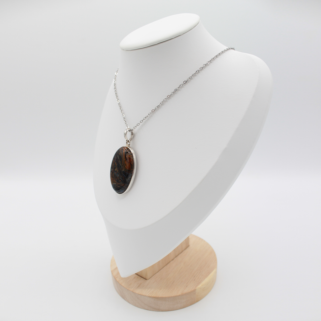 Pendentif Pietersite Extra – Monture et Bélière en Argent 925 (15 g)