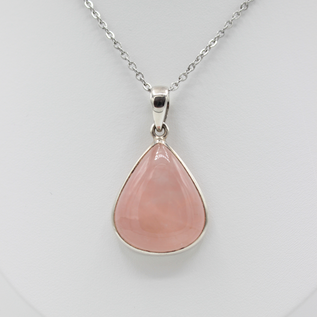 Pendentif Quartz Rose – Argent 925 (8 g)
