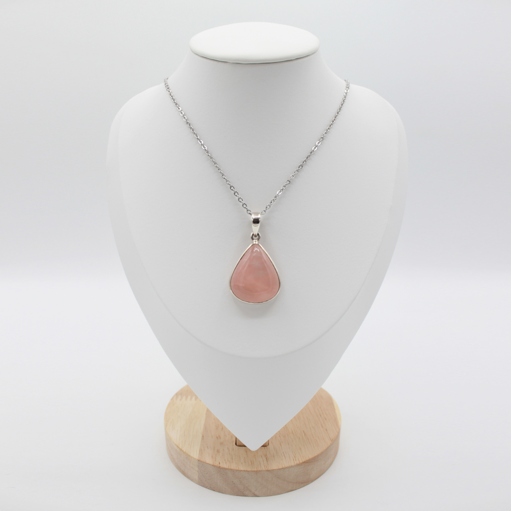 Pendentif Quartz Rose – Argent 925 (8 g)