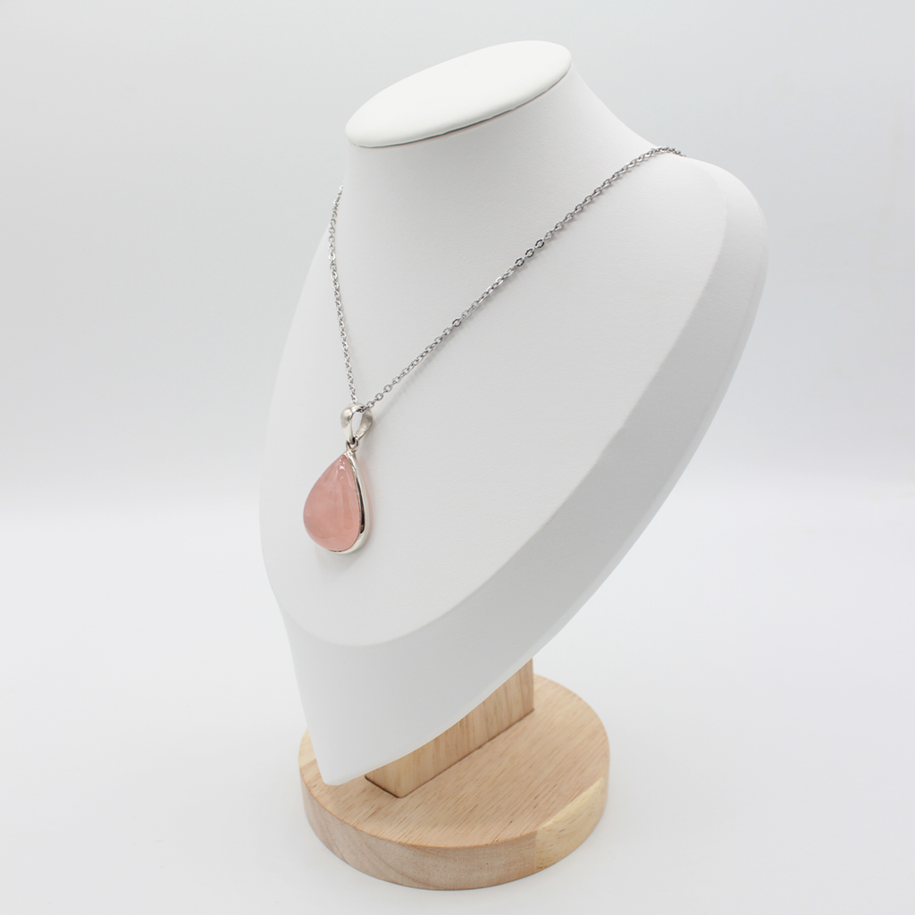 Pendentif Quartz Rose – Argent 925 (8 g)