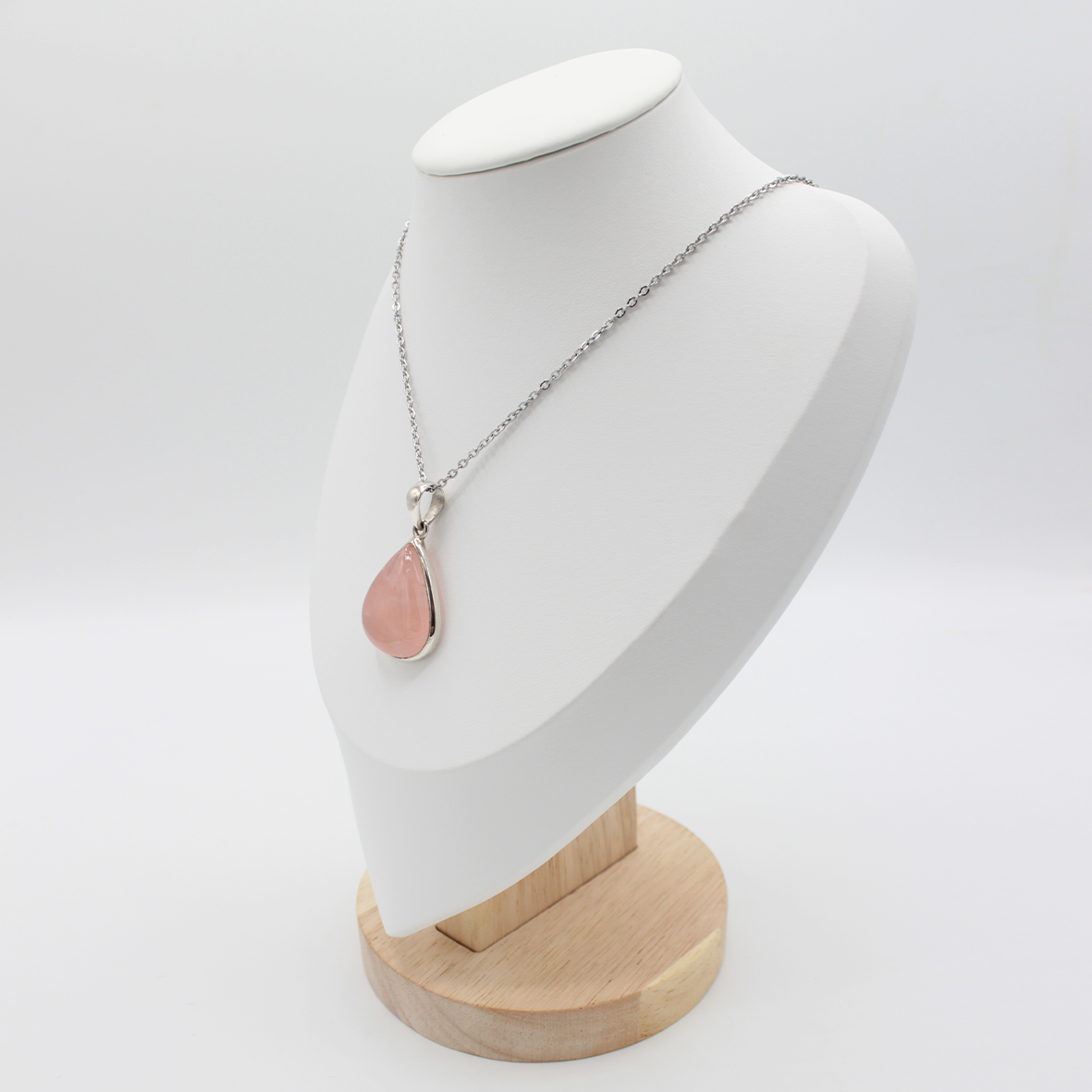 Pendentif Quartz Rose – Argent 925 (8 g)