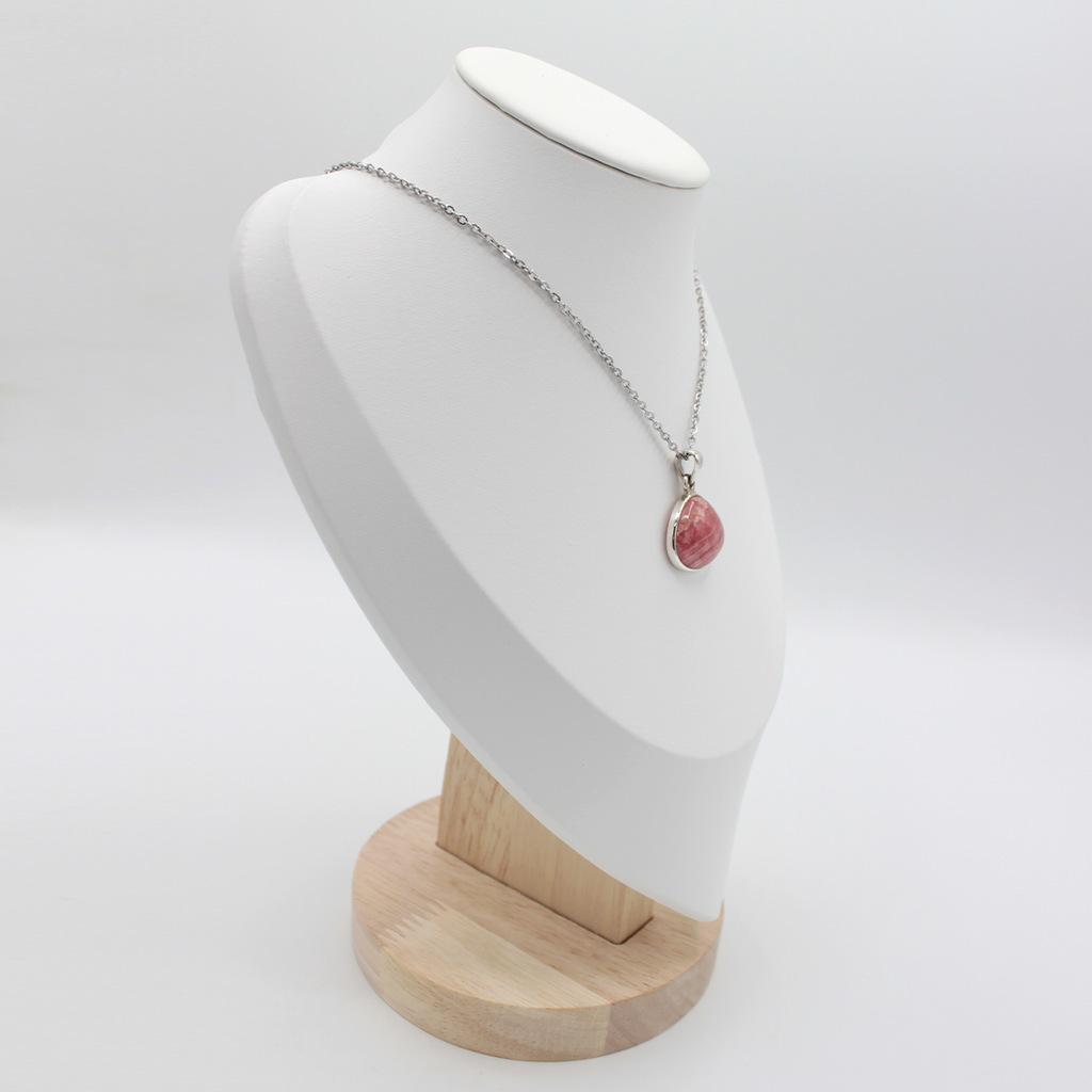 Pendentif Rhodochrosite – Monture et Bélière en Argent 925 (9 g)