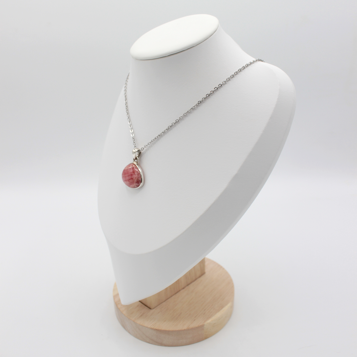 Pendentif Rhodochrosite – Monture et Bélière en Argent 925 (9 g)