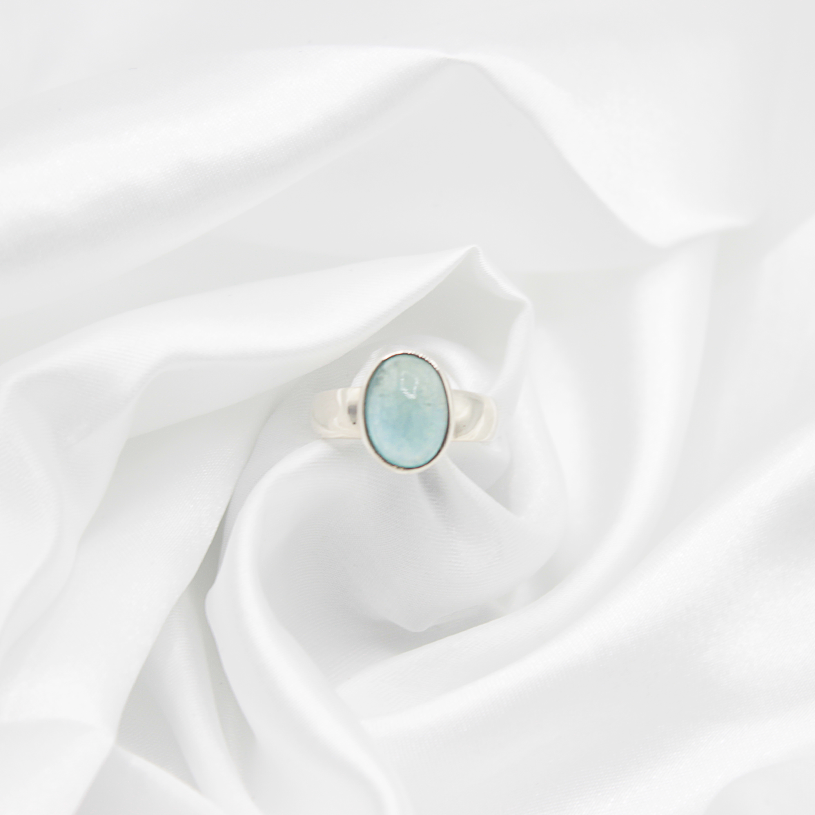 Bague Aigue-Marine – Argent 925 (Taille 59)