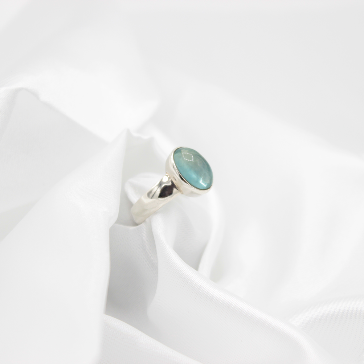 Bague Aigue-Marine – Argent 925 (Taille 59)