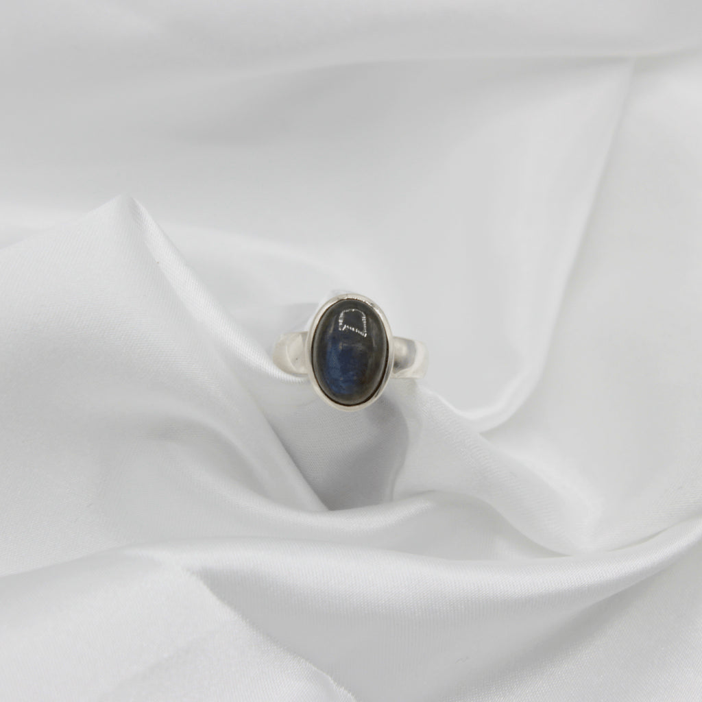 Bague Labradorite – Monture en Argent 925, Taille 60 (6 g)
