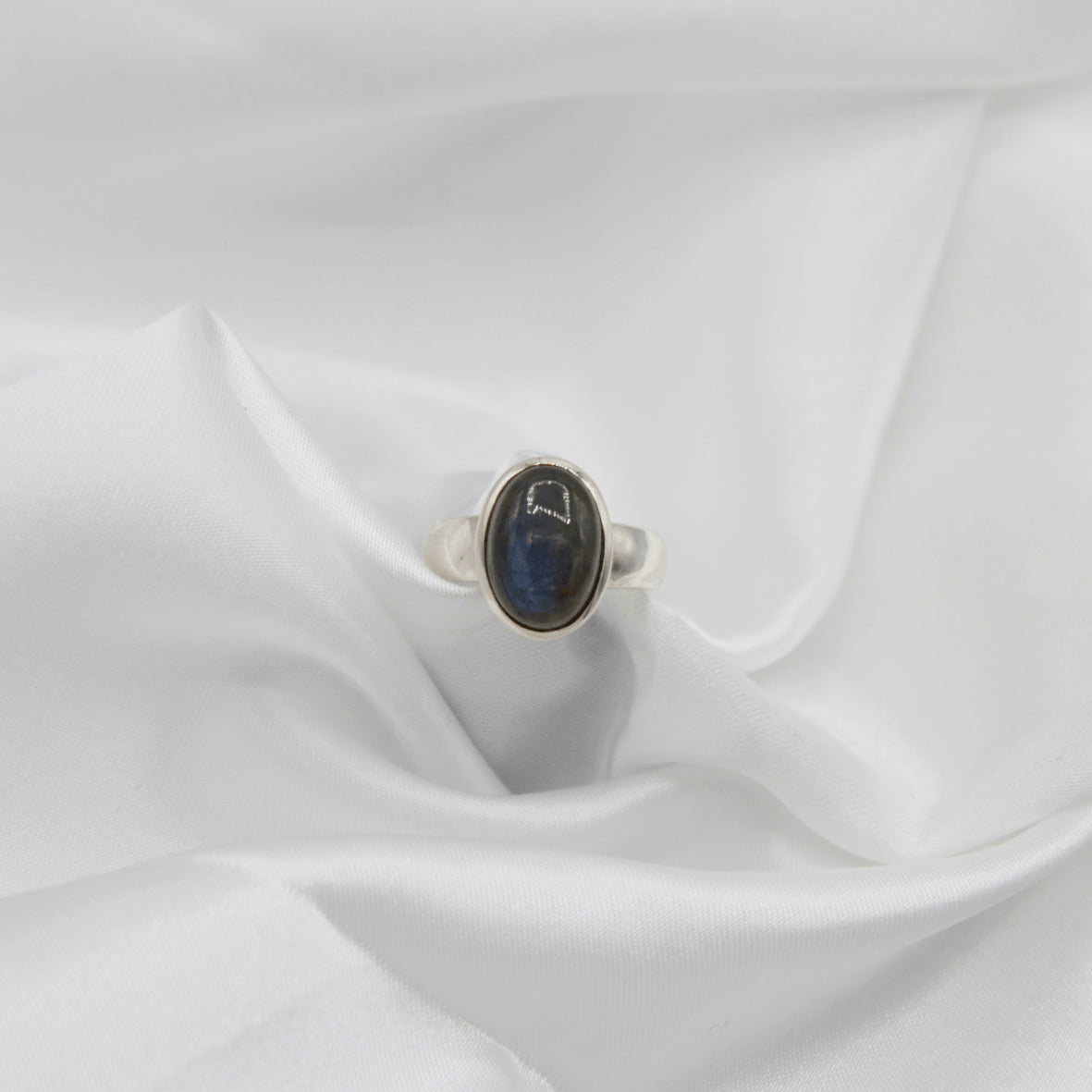 Bague Labradorite – Monture en Argent 925, Taille 60 (6 g)