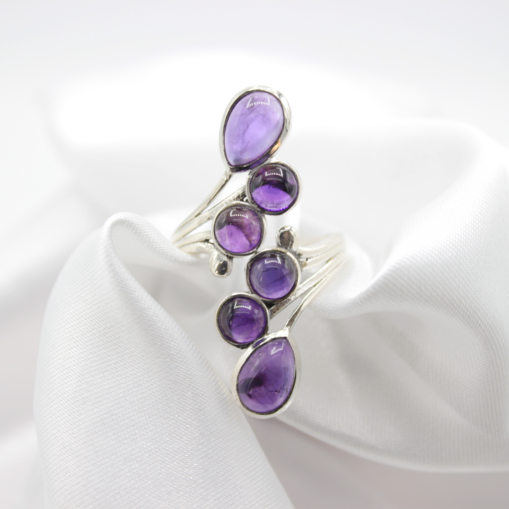 Bague Améthyste – Argent 925 (Réglable)