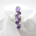 Bague Améthyste – Argent 925 (Réglable)