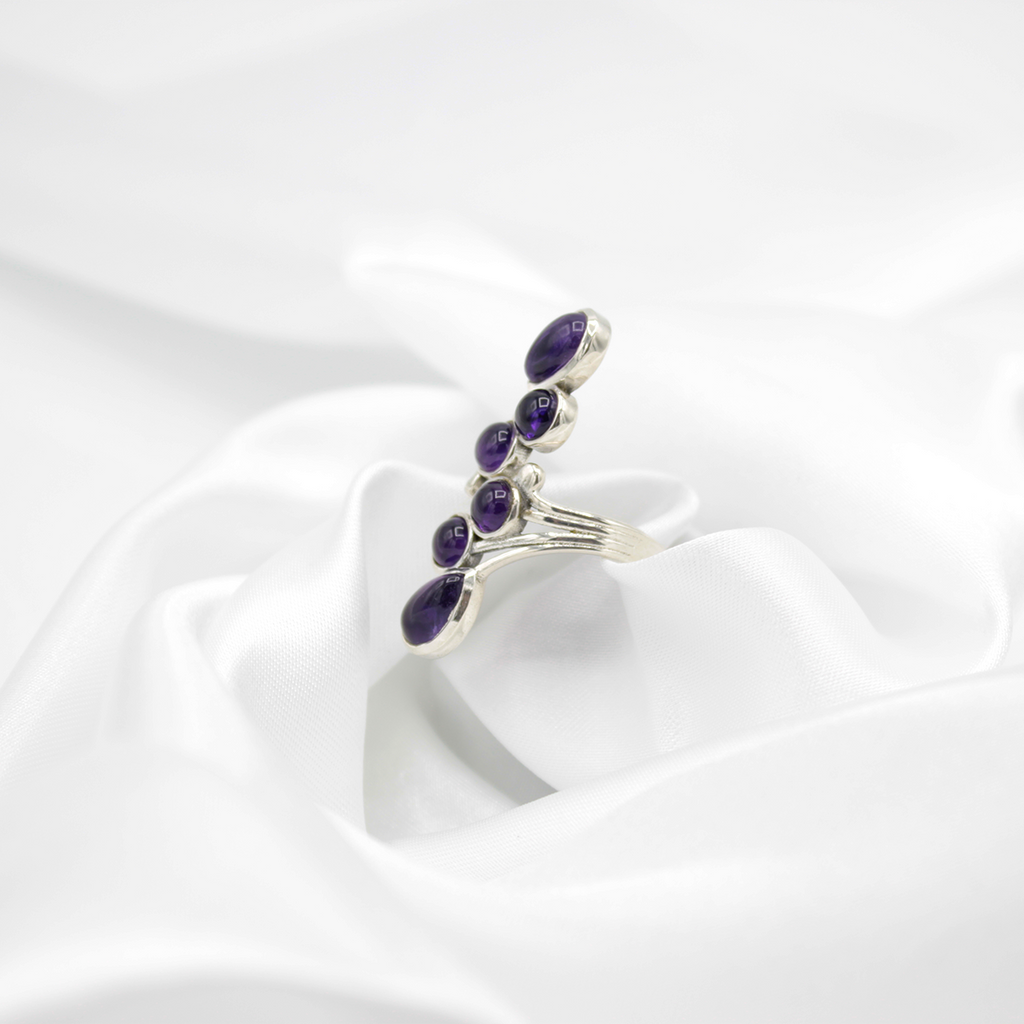 Bague Améthyste – Argent 925 (Réglable)