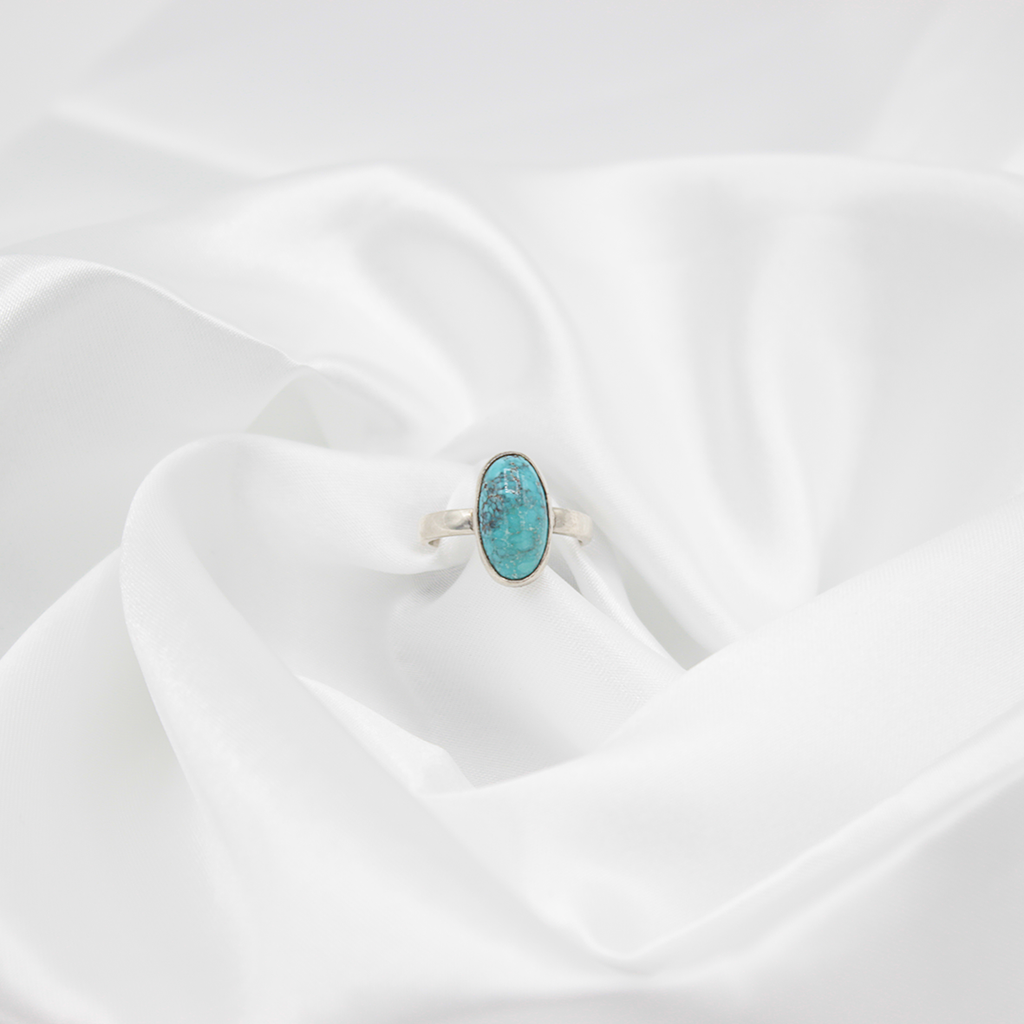 Bague Turquoise – Argent 925 (Taille 53)