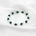 Bracelet “Forêt Minérale” – Malachite & Cristal de Roche