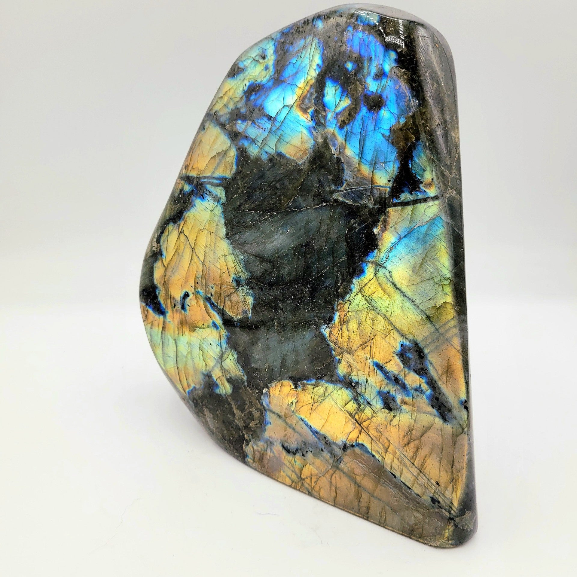 Labradorite Polie – Reflets bleu & cuivre (3,318 kg)