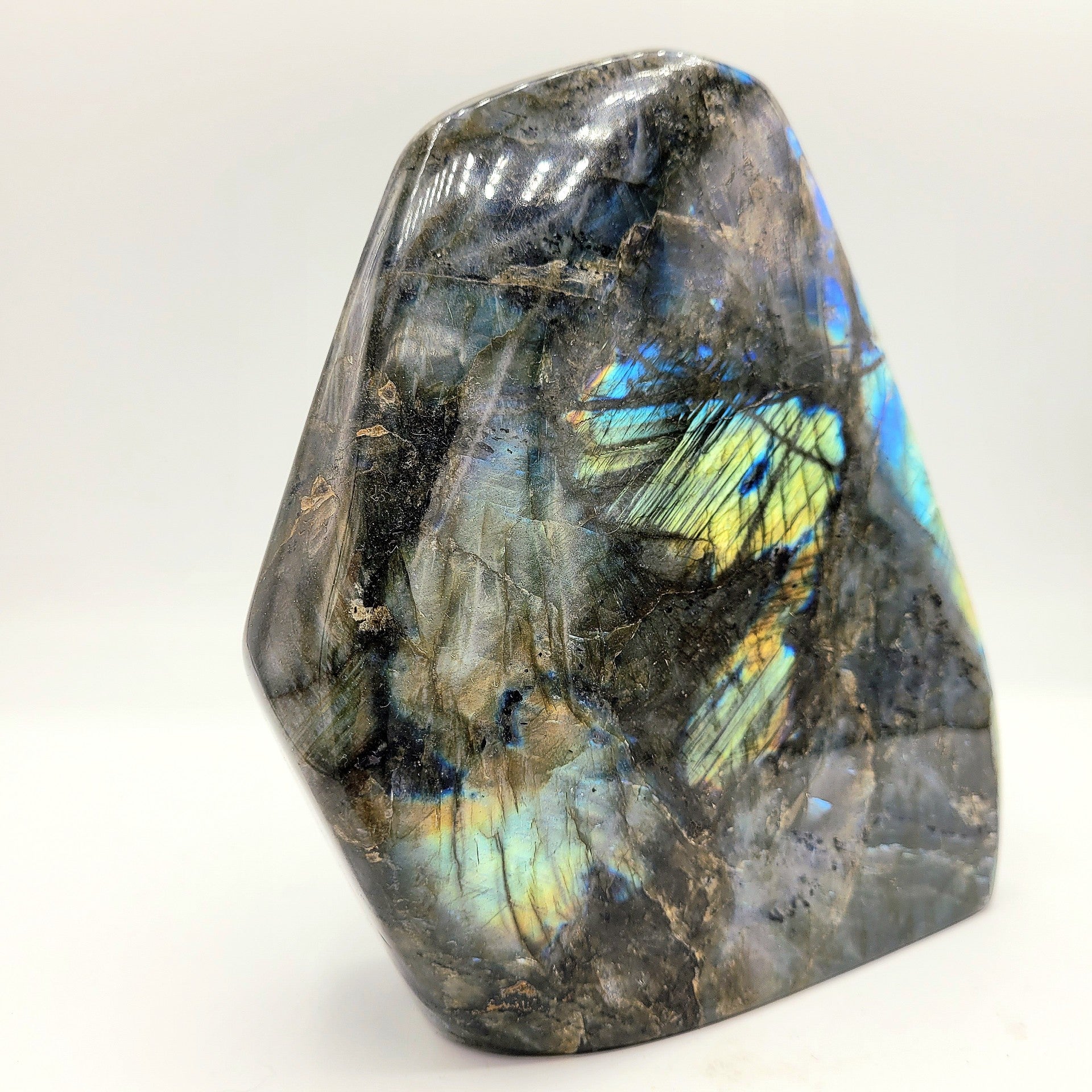 Labradorite Polie – Reflets bleu & cuivre (3,318 kg)