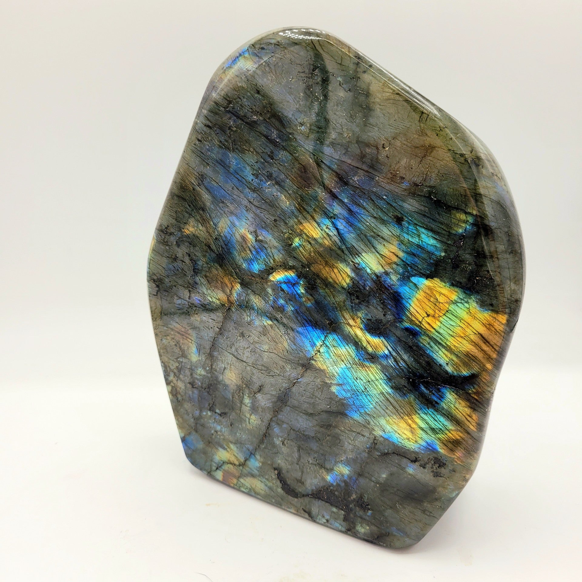 Labradorite Polie – Reflets bleu & cuivre (2,809 kg)