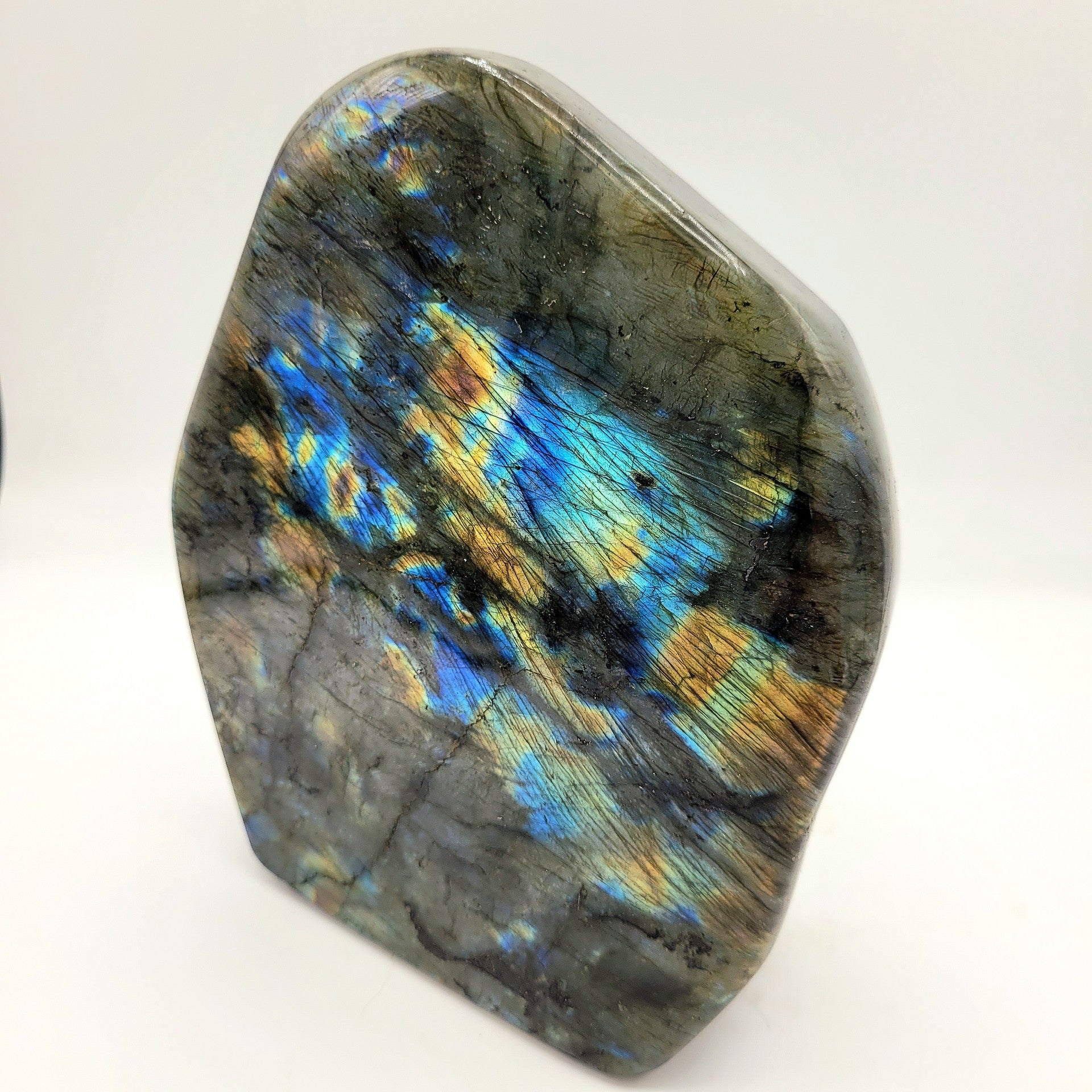 Labradorite Polie – Reflets bleu & cuivre (2,809 kg)