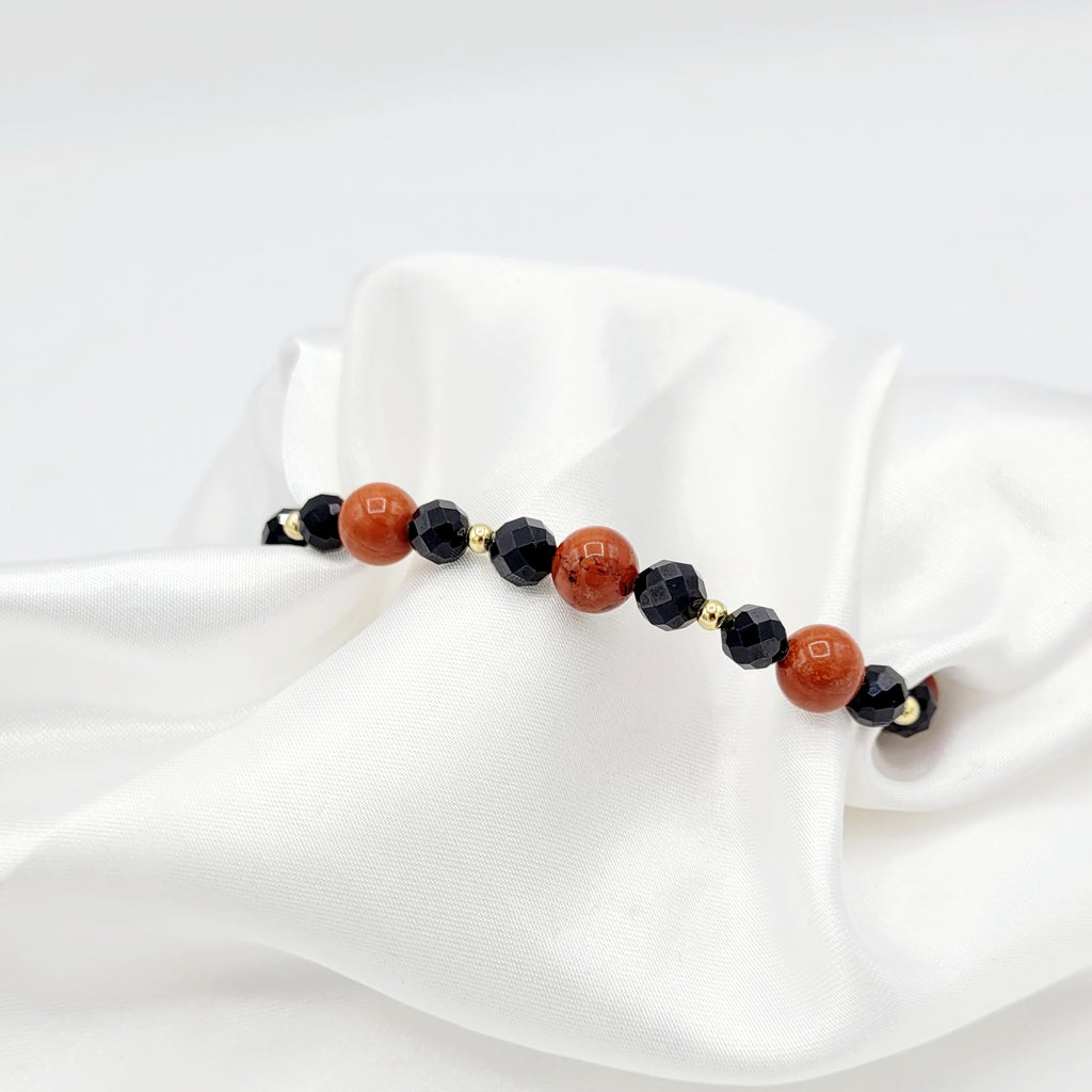 Bracelet "Protection Ancestrale " – Spinelle & Jaspe Rouge